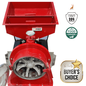 10 hp atta chakki - hopper and feeder - reindeer machinery 