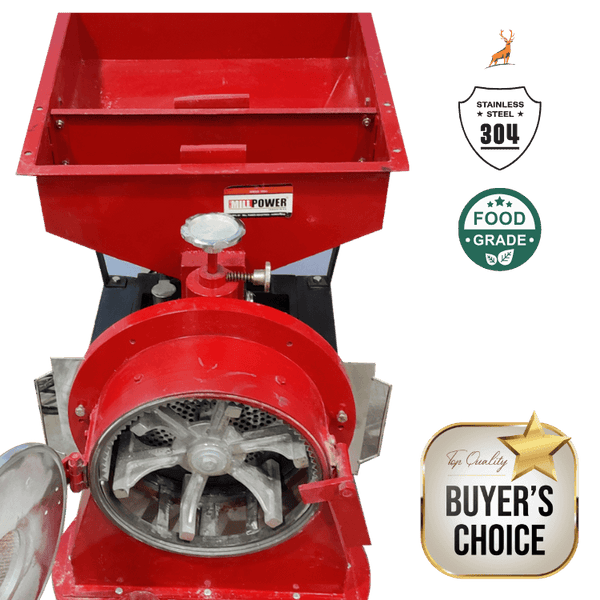 10 hp atta chakki - hopper and feeder - reindeer machinery 