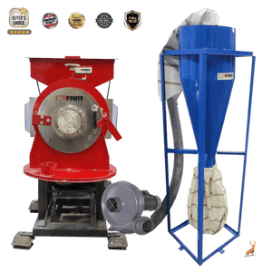 Atta chakki de 200 kg par heure - machine avec soufflerie-cyclone - Reindeer Machinery
