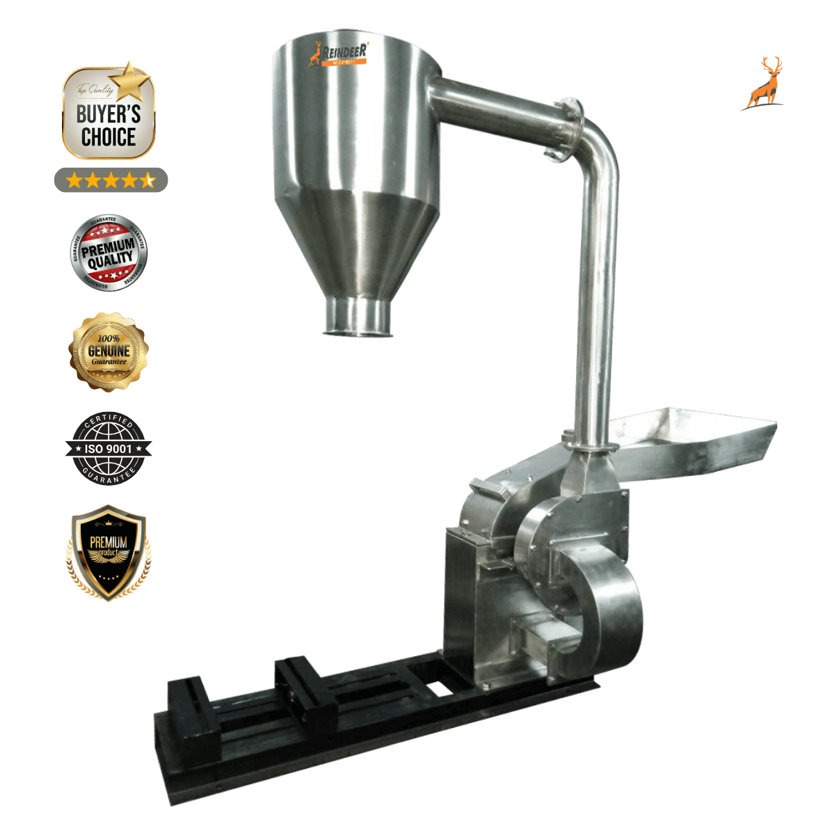 7.5 HP Masala Grinder Machine -  main machine view - reindeer machinery 