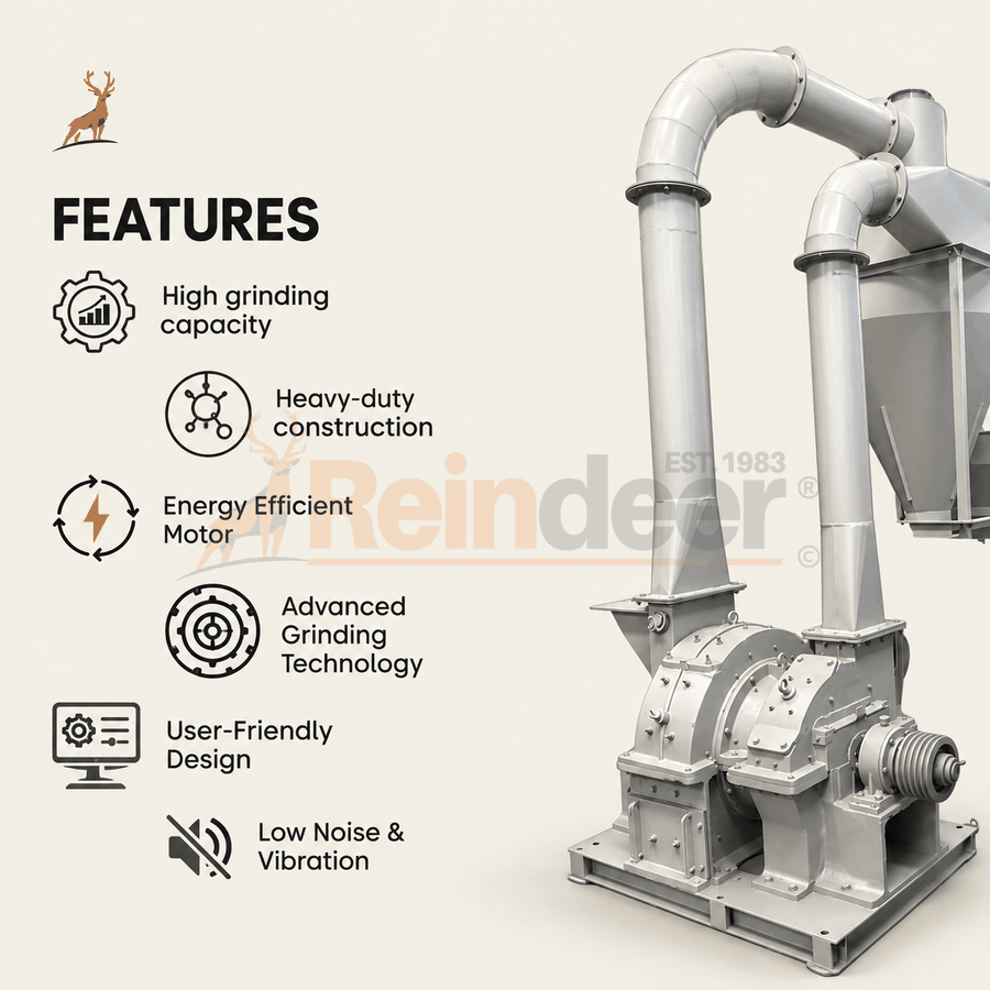Broyeur de curcuma - caractéristiques - reindeer machinery
